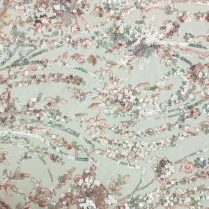 Pizzo con paillettes oro e argento
