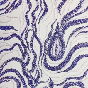 Pizzo con paillettes viola